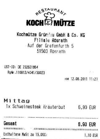 mspe Hffner Kochmtze Restaurant